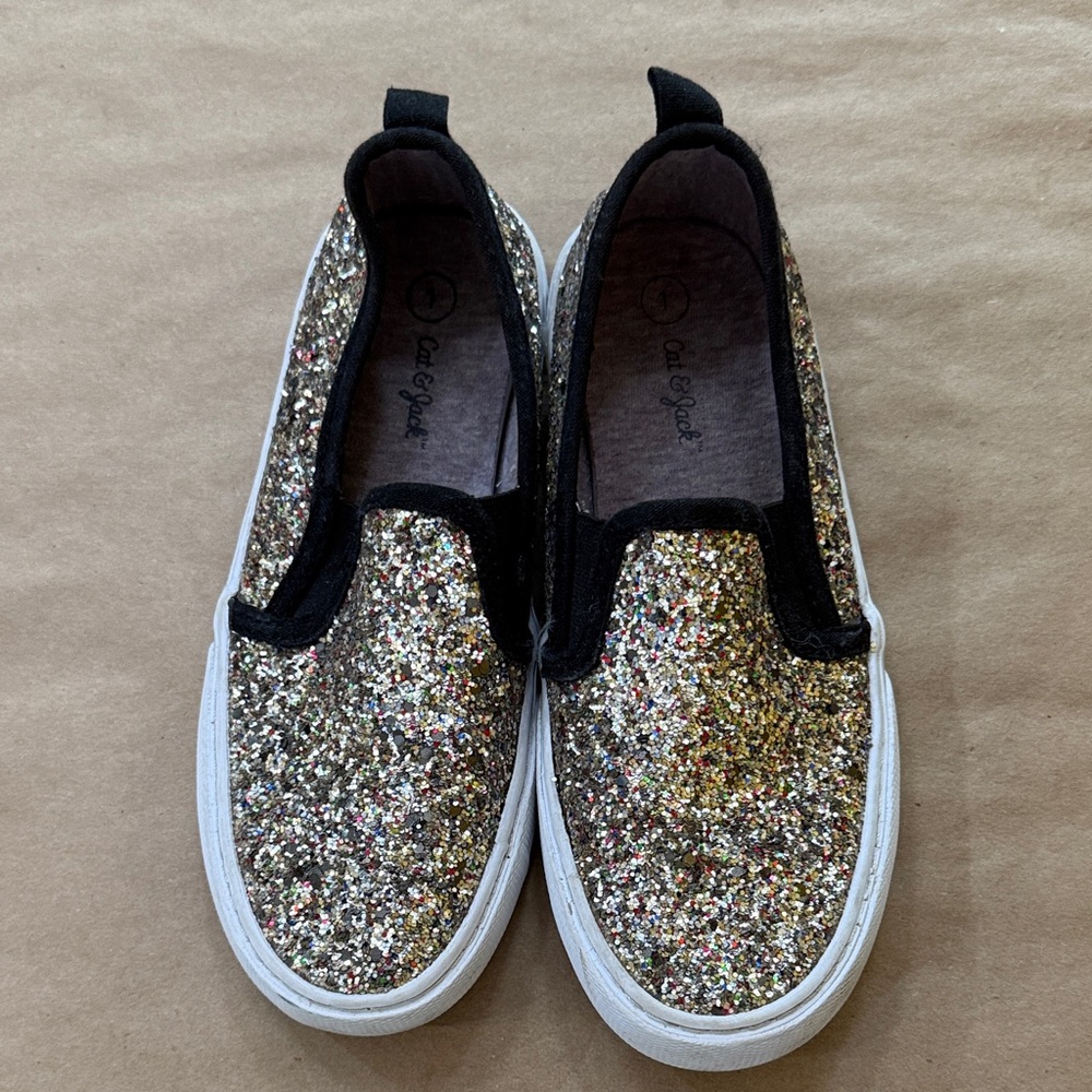 Cat & Jack Glitter Slip-On Sneakers